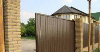 Купить откатные ворота из профнастила Донской, цена от 1763 руб.