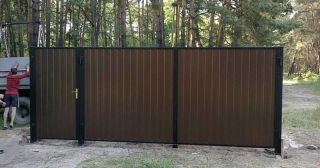 Купить распашные ворота из профнастила Донской, цена от 2748 руб.